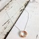 COLLANA TRE ANELLI ORO ROSA ARGENTO925 COLORI ACCIAIO REGOLABILI RIMOVIBILI