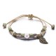 BRACCIALETTO BRACCIALE ETNICO FATTO A MANO CERAMICA FIORE UOMO DONNA UNISEX