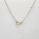 GIROCOLLO CATENINA COLLANA DONNA PENDENTE CIONDOLO CUORE BRILLANTINI ORO ARGENTO