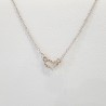 GIROCOLLO CATENINA COLLANA DONNA PENDENTE CIONDOLO CUORE BRILLANTINI ORO ARGENTO