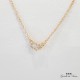 GIROCOLLO CATENINA COLLANA DONNA PENDENTE CIONDOLO CUORE BRILLANTINI ORO ARGENTO