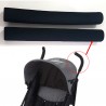 COPRIMANIGLIE 2 PEZZI NERO RIVESTIMENTO MANUBRIO PASSEGGINO UNIVERSALE