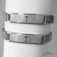 BRACCIALE ELASTICO ITALIANO UOMO DONNA PADRE NOSTRO AVE MARIA ACCIAIO INOX