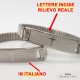 BRACCIALE ELASTICO ITALIANO UOMO DONNA PADRE NOSTRO AVE MARIA ACCIAIO INOX