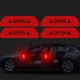 ADESIVO ROSSO 4X ADESIVI RIFLETTENTI NOTTE AUTO PORTE PORTIERA VEICOLO AVVISO