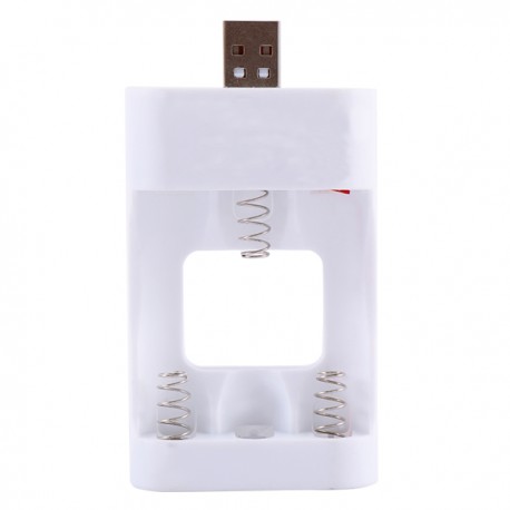 CARICABATTERIE USB AA AAA STILO MINISTILO BATTERIE BIANCO PILE RICARICARE