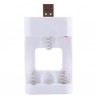 CARICABATTERIE USB AA AAA STILO MINISTILO BATTERIE BIANCO PILE RICARICARE