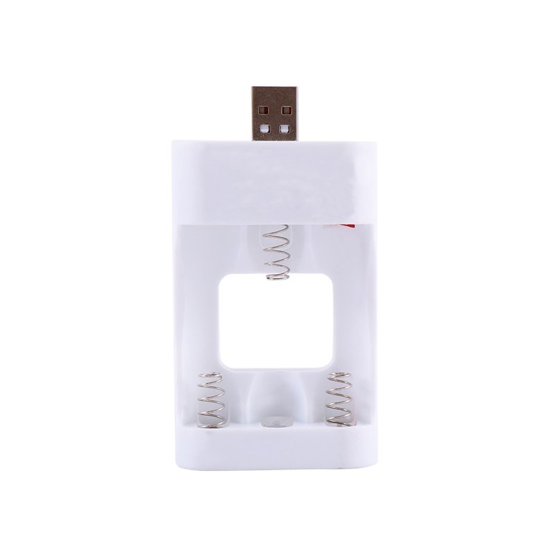 CARICABATTERIE USB AA AAA STILO MINISTILO BATTERIE BIANCO PILE