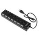 MULTIHUB 7 PORTE USB2.0 INTERRUTTORE ON/OFF LED BLU CIABATTA SDOPPIATORE