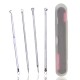4 PEZZI ACCESSORI PULIZIA VISO RIMUOVERE PUNTI NERI PUSTOLE BRUFOLI ACCIAIO