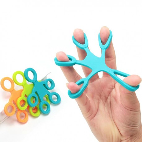 ALLENATORE MANO DITA 5 ANELLI MOLLA TERAPIA DOLORE FORI ATTREZZO GINNICO