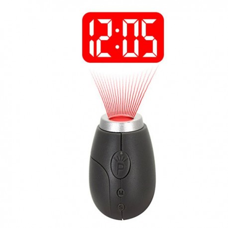 PROIEZIONE CLOCK OROLOGIO ORA TORCIA PORTACHIAVI COLORI LED MINI