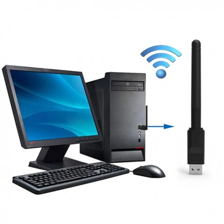 ADATTATORE USB WIFI ANTENNA COMPATIBILE CON DECODER COMPUTER 150 MBPS PENNA