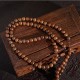 Mala Tibetano legno COLLANA ROSARIO TRANDY ALLA MODA UOMO COLLANINA PALLINE