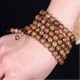 Mala Tibetano legno COLLANA ROSARIO TRANDY ALLA MODA UOMO COLLANINA PALLINE