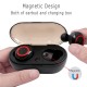 AURICOLARI BLUETOOTH 5 UNIVERSALI SENZA FILI WIRELESS SPORT+POWERBANK SMARTPHONE