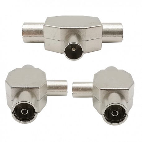 Splitter Sdoppiatore Segnale Coassiale 1 Maschio 2 Femmina Antenna Digitale