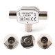 Splitter Sdoppiatore Segnale Coassiale 1 Maschio 2 Femmina Antenna Digitale