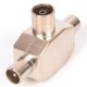Sdoppiatore per antenna coassiale 9.5 mm TV 2 Maschio/ 1 Femmina
