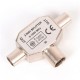 Sdoppiatore per antenna coassiale 9.5 mm TV 2 Maschio/ 1 Femmina