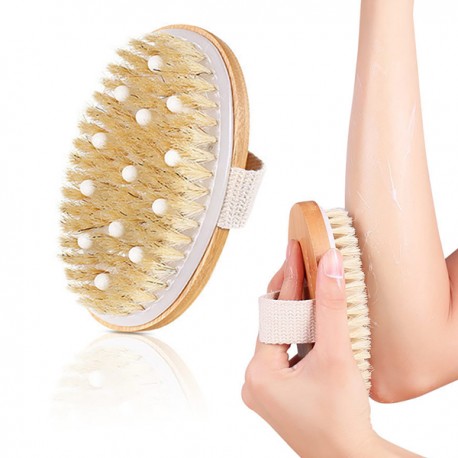 Spazzola corpo in legno massaggiatore riduzione Cellulite alleviare muscoli