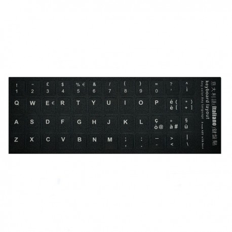 Adesivi Lettere Per Tastiera Italiana Neri Da Notebook Pc Computer Stickers