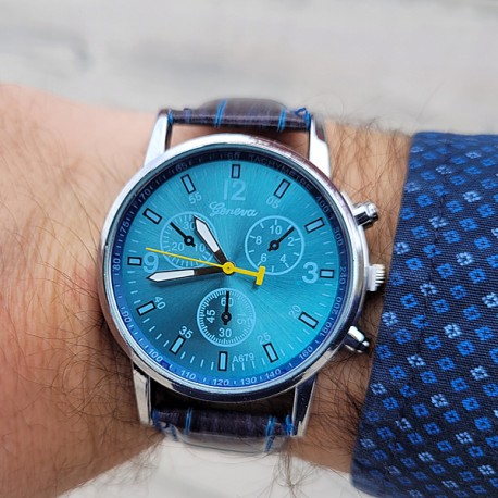 OROLOGIO STUPENDO UOMO DA ELEGANTE YAZOLE SIMILPELLE DI LUSSO SHSHD