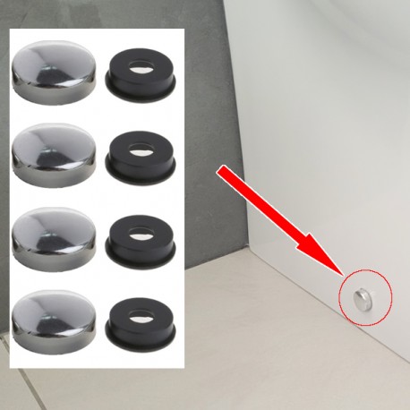 4 CAPPUCCIO COPRIVITE VITE COLORE CROMATO SANITARI BIDET WATER BAGNO VASO