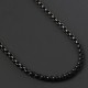 Collana uomo acciaio nero catenina catena lunga 55 cm x 2 mm girocollo inox