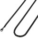 Collana uomo acciaio nero catenina catena lunga 55 cm x 2 mm girocollo inox