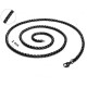 Collana uomo acciaio nero catenina catena lunga 55 cm x 2 mm girocollo inox
