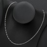 COLLANINA UNISEX IN STILE GRIGIO MODA 925 INCISO LUNGA 45 CM ELEGANTE GANCIO
