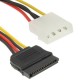 CAVO DI ALIMENTAZIONE DA SATA FEMMINA 15 PIN A MOLEX MASCHIO 4 PIN 15 CM PC