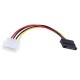 CAVO DI ALIMENTAZIONE DA SATA FEMMINA 15 PIN A MOLEX MASCHIO 4 PIN 15 CM PC