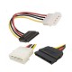 CAVO DI ALIMENTAZIONE DA SATA FEMMINA 15 PIN A MOLEX MASCHIO 4 PIN 15 CM PC