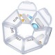 PORTA PILLOLE Pasticche PASTIGLIE 7 SCOMPARTI Giornaliero SETTIMANALE Medicine