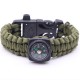 BRACCIALE SOPRAVVIVENZA ACCIARINO PARACORD FISCHIETTO BUSSOLA LAMA SOPRAVVIVENZA
