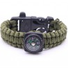 BRACCIALE SOPRAVVIVENZA ACCIARINO PARACORD FISCHIETTO BUSSOLA LAMA SOPRAVVIVENZA
