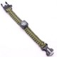 BRACCIALE SOPRAVVIVENZA ACCIARINO PARACORD FISCHIETTO BUSSOLA LAMA SOPRAVVIVENZA