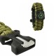 BRACCIALE SOPRAVVIVENZA ACCIARINO PARACORD FISCHIETTO BUSSOLA LAMA SOPRAVVIVENZA